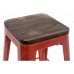 Барный стул Tolix Bar wood CColl T-2103B-26 red / brown walnut