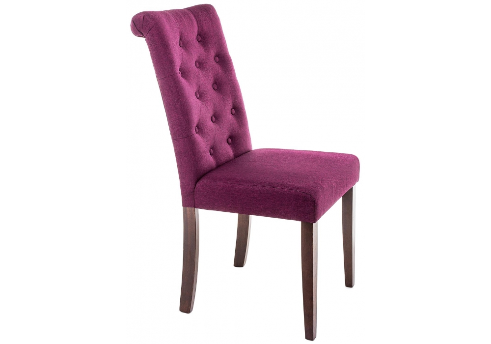 Стул деревянный Amelia dark walnut / fabric purple