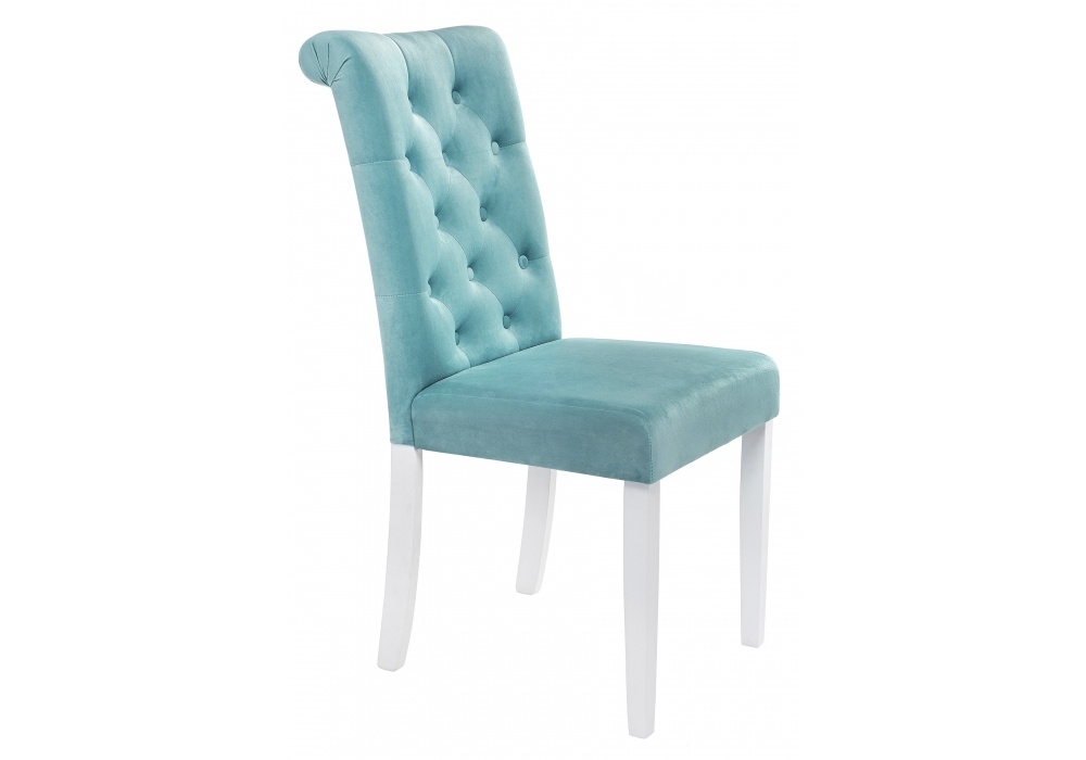 Стул деревянный Amelia white / fabric tiffany